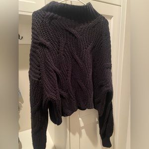 SMALL FREE PEOPLE OVERSIZED CHUNKY KNIT SWEATER